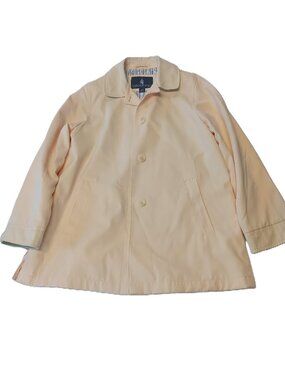 VTG London Fog Pale Butter Yellow Raincoat Trench Coat SP (small flaw)